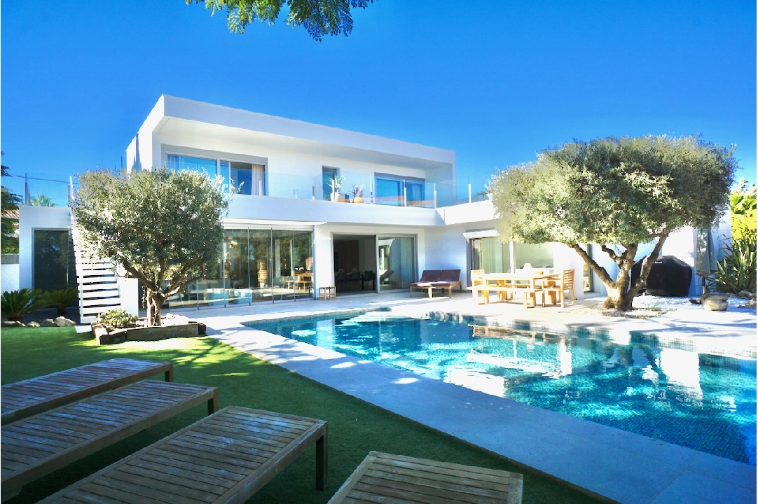 villa en Benissa(La Fustera) en vente, construit 308 m², aire acondicionado, terrain 850 m², 4 chambre, 3 salle de bains, piscina, ref.: CA-H-1723-AMBI-1