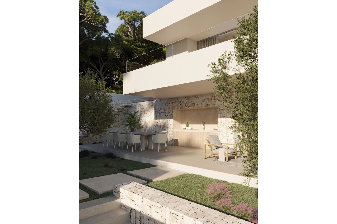 villa en Moraira(La Sabatera) en vente, construit 311 m², aire acondicionado, terrain 977 m², 4 chambre, 4 salle de bains, piscina, ref.: CA-H-1738-AMB-10