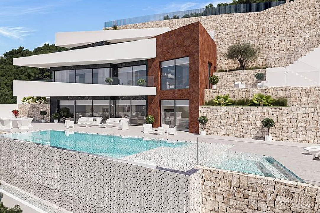villa en Benissa(Raco de Galeno) en vente, construit 478 m², aire acondicionado, terrain 1540 m², 4 chambre, 4 salle de bains, piscina, ref.: CA-H-1742-AMB-1
