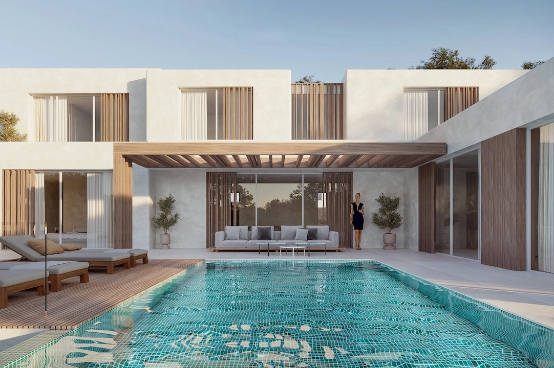 villa en Moraira(Costera del Mar) en vente, construit 406 m², aire acondicionado, terrain 1087 m², 5 chambre, 4 salle de bains, piscina, ref.: CA-H-1745-AMB-1