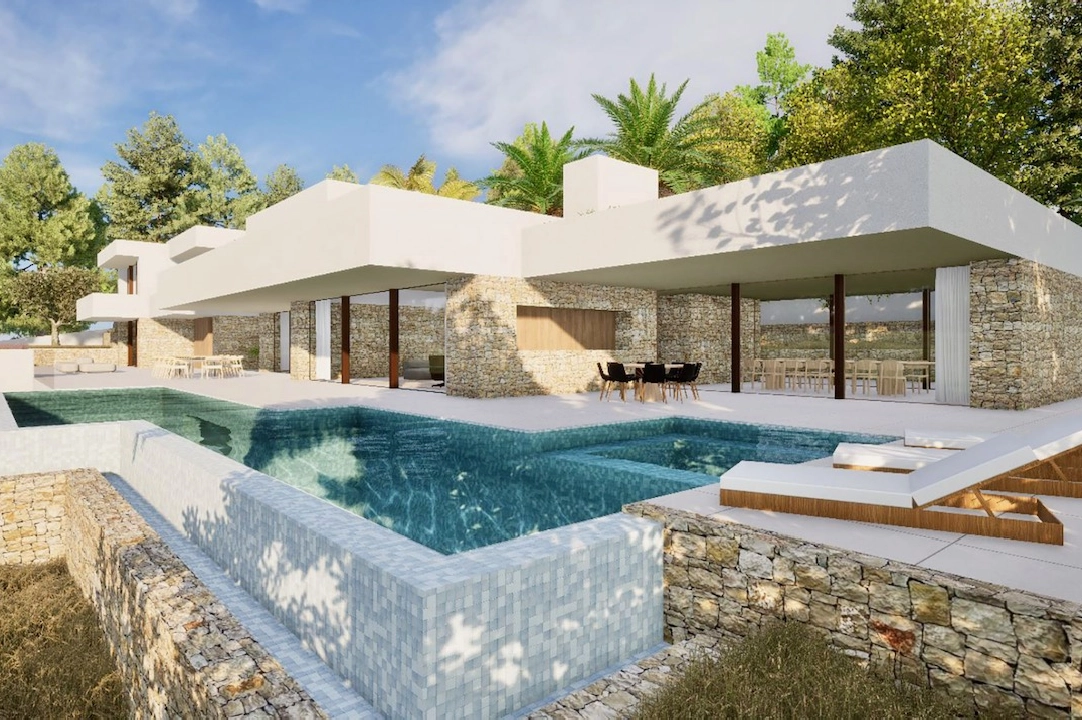 villa en Moraira(Fanadix) en vente, construit 2264 m², terrain 2896 m², 4 chambre, 4 salle de bains, piscina, ref.: CA-H-1746-AMBI-1
