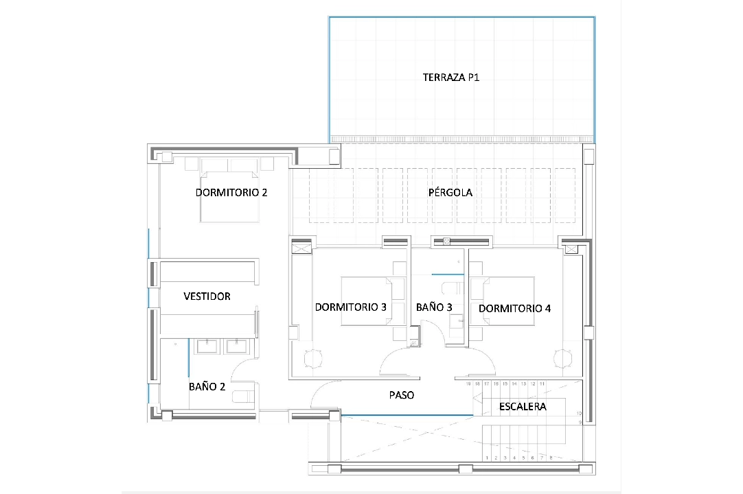 villa en Moraira(Benimeit) en vente, construit 396 m², aire acondicionado, terrain 795 m², 4 chambre, 5 salle de bains, piscina, ref.: CA-H-1749-AMB-9