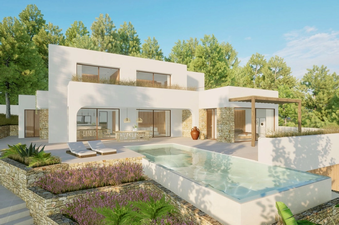 villa en Moraira(Pla de Mar) en vente, construit 1070 m², terrain 903 m², 4 chambre, 4 salle de bains, piscina, ref.: CA-H-1751-AMBI-1