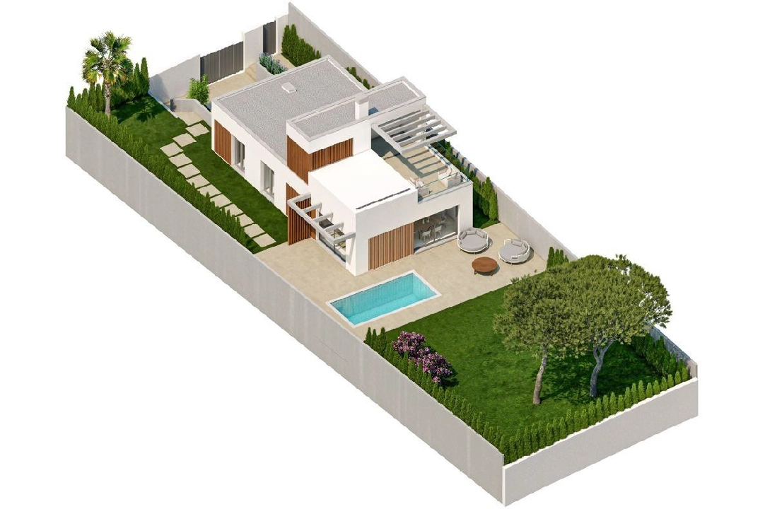 villa en Finestrat(Finestrat) en vente, construit 151 m², aire acondicionado, terrain 409 m², 3 chambre, 2 salle de bains, piscina, ref.: AM-1107DA-3700-11