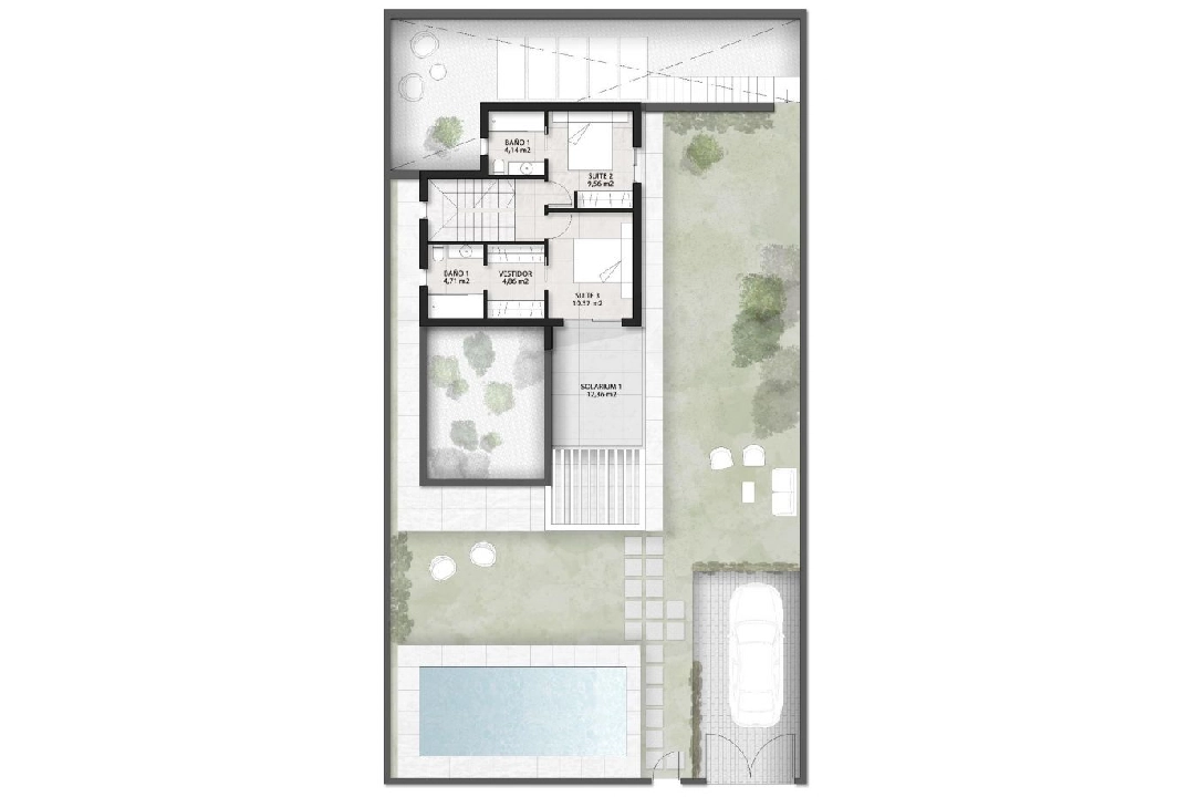 villa en Finestrat(Balcon de finestrat) en vente, construit 164 m², terrain 393 m², 3 chambre, 3 salle de bains, piscina, ref.: AM-1129DA-3700-25