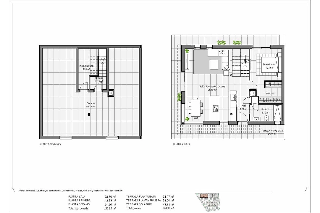 casa duplex en Polop en vente, construit 324 m², estado nuevo, terrain 353 m², 3 chambre, 2 salle de bains, piscina, ref.: HA-PON-300-D01-5